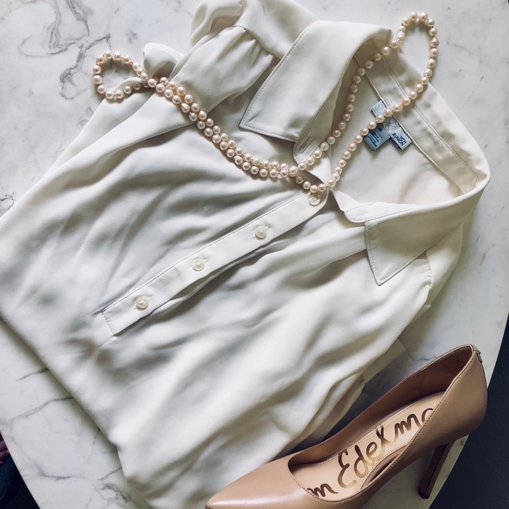 Nordstrom 14th & Union Long Sleeve Ivory Blouse